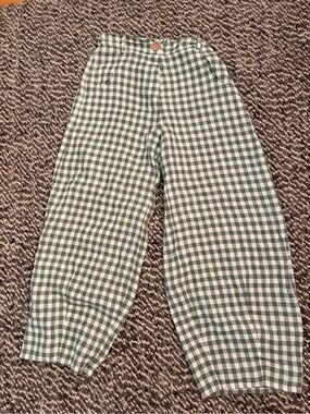 Linenfox Green Gingham Frankie Pants